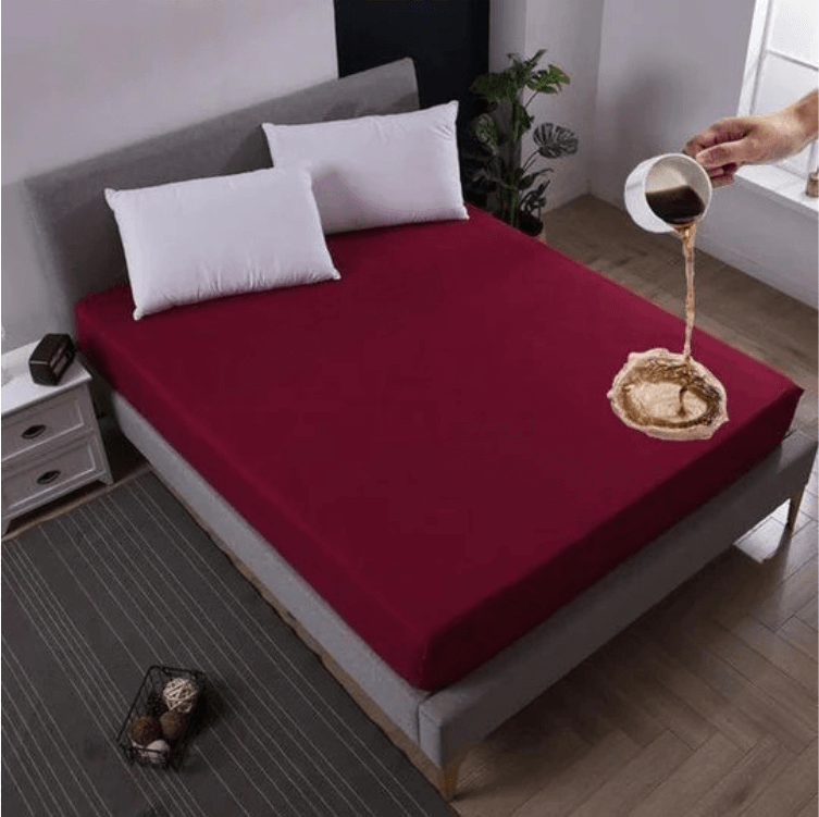Cotton Plain Double Bed Mattress Cover