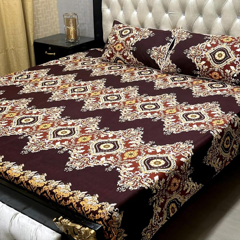 Crystal Cotton Printed Double Bedsheet
