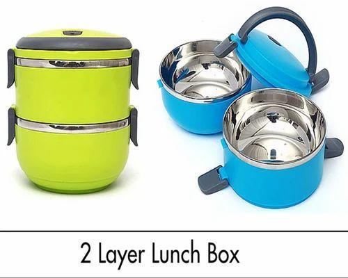 2 Tier Plastic Lunch Box